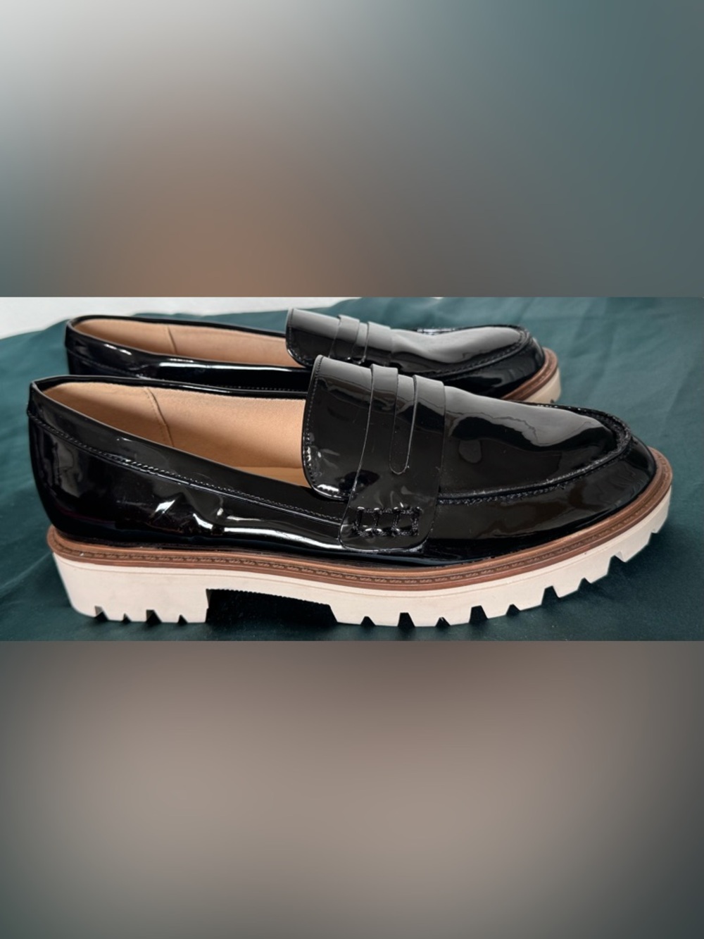 Journee Collection Kenly Comfort Foam Black Penny Loafers, US 6.5